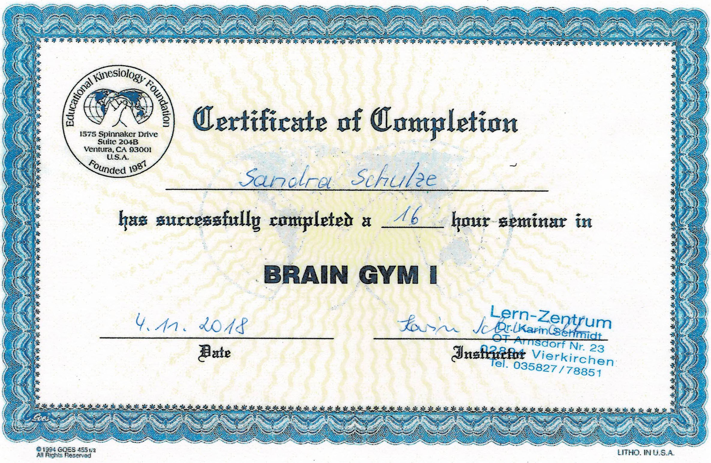 Brain Gym I