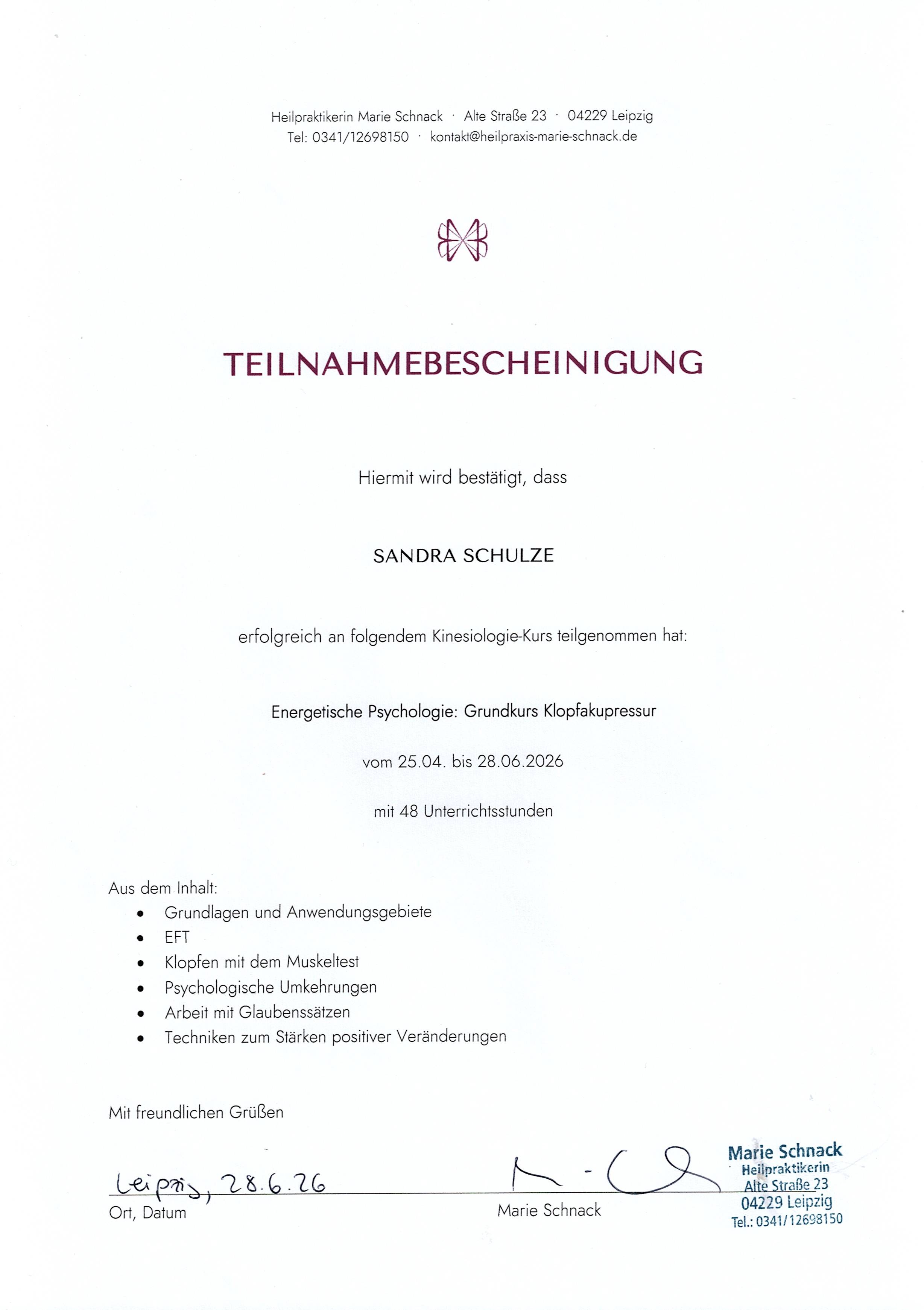 EP Zertifikat